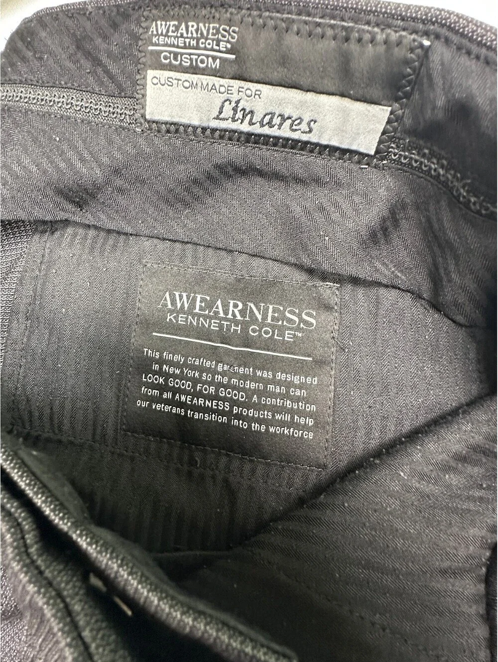 Kenneth Cole AWEARNESS Custom Men's Two-Piece Dark Charcoal